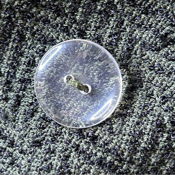 St John Blazer Green Black Jacket Textured Double Breasted Wool Blend Size 6 - Picture 11 of 12